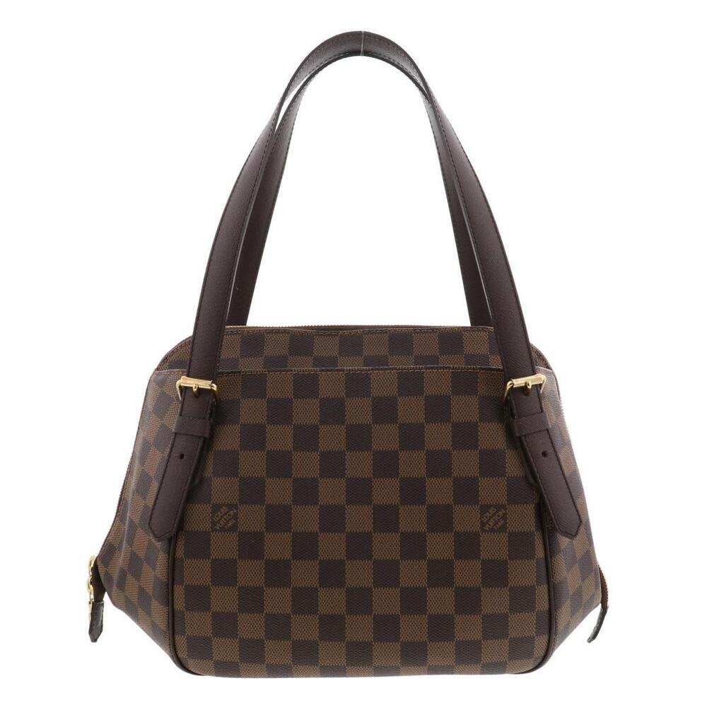 LOUIS VUITTON Belem Bag Shoulder Messenger Damier Ebene Brown